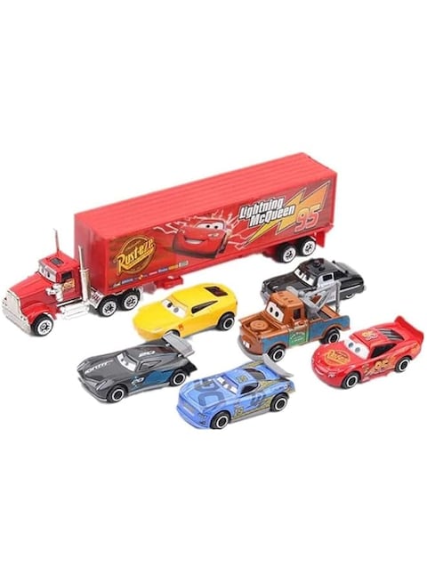 Limos Cars Toy Set for Kids 7-Pieces, Red