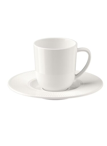 cup and saucer white 7 cl