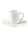 cup and saucer white 7 cl