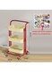 3-Tier Metal Rolling Storage Cart Trolley Kitchen Organizer Rolling With Random 50Pcs Stickers Trolley Cart Office Cart Kitchen Utility Carts For Office, Classroom, Home, Bathroom