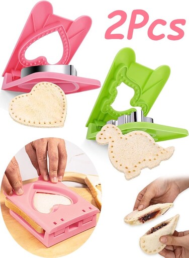 Sandwich Maker Sandwich Cutters for Kids Lunch Crustless Breakfast Sandwich Cutter and Sealer Set Great for Children Boys Girls Lunchbox and Bento Box