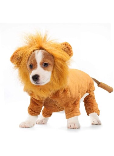 Tazweeq Dog Lion Costume Pet Clothes,Party Simulation Lion Pets Outfits,Cosplay Dress up,Costume Pet Lion Hoodie,Cat Costume for Party