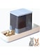 Aputue Automatic Car Feeder, 2 in 1 Gravity Cat Auto Pet Feeder Feeder Dish, Automatic Small Pet Feeder and Water Dispenser, Feeders for Small Medium Pets Dog Puppy Kitten