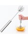 Choice Stainless Steel Hand Push Whisk   Semi-Automatic Egg Beater &amp; Milk Frother   12 Inch Manual Mixer   Food-Grade Steel, Rustproof, Easy to Clean   Kitchen Tools (Silver)