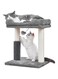 NEXT VOGUE Cat Tree 4 in 1 Cat Scratching Post with Cat Bed Featuring with Cat Self Groomer Wide Cat Perch Natural Scratching Post and Danging Ball for Indoor Cats