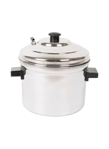 Idli Cooker Stainless Steel Pressure Steamer 6 Tier Cookware Pot with Handle for 24 idly Silver