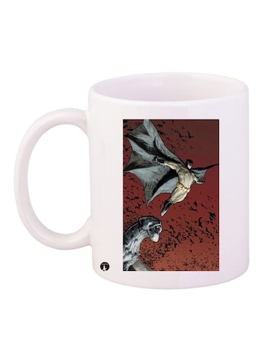 Batman Printed Ceramic Coffee Mug White/Brown/Grey
