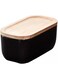 iDesign Eco Office Ceramic Bin with Lid, Black