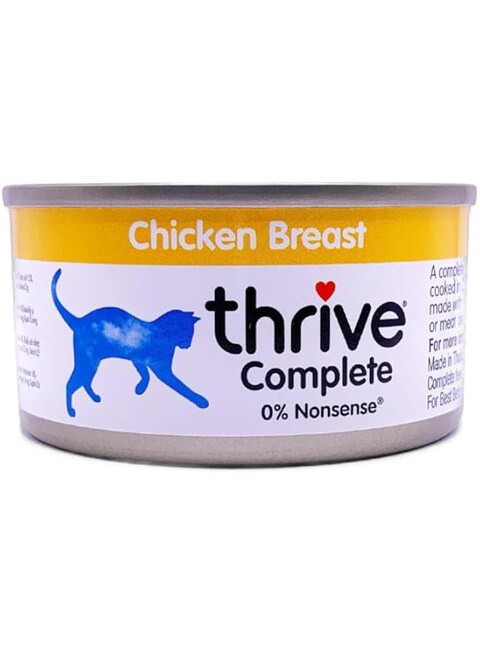 Thrive Complete, Chicken Breast 0% Nonsense Wet Cat Food, 75 grams