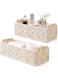 FEMUN Macrame Storage Baskets Boho Decor Box Handmade Woven Decorative Countertop Toilet Tank Shelf Cabinet Organizer for Bedroom Nursery Livingroom Home, Set of 2 (A)