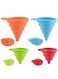 Pack Kitchen Funnel, Large and Small Funnels, Foldable Silicone Funnels, Kitchen Gadgets Food Grade Funnels for Kitchen Use Filling Bottles Liquid Oils