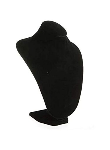 BPA Jewelry Necklace Pendant Earring Mannequin Bust Display Stand (Black)