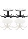 4 Pieces 360&Acirc;&deg; Rotating Utensil Holder Hook, Multi-purpose Wall Mounted Hole Free Hanger, Self-Adhesive Under Cabinet Scarf Tie Hanger, Kitchen Tools Rack, Six Hooks In One (Black &amp; White) Black &amp; White