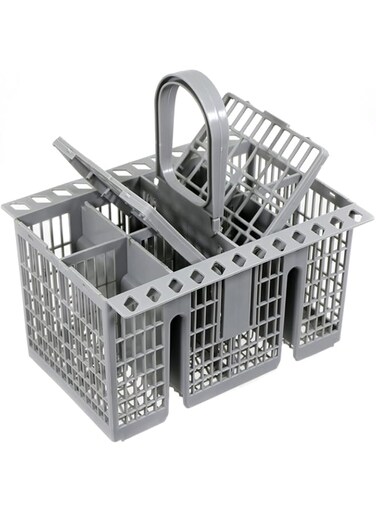 SPARES2GO - Dishwasher cutlery basket with handle and lid for Whirlpool dishwasher