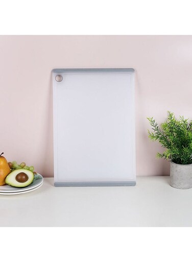 HOME Loretta Semi-Transparent Cutting Board Pp plus Tpr Heavy Duty Chopping Board Best For Food Preparation For Kitchen &amp; Dining Room L38Xw26.5Xh0.7Cm - White