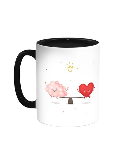 Romantic Printed Coffee Mug Black/White