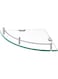 Exrp Glass Corner Shelf Bathroom Shower Shelf Tempered Glass with Rail SUS 304 Stainless Steel Floating Wall Mount Bracket Brushed Brass
