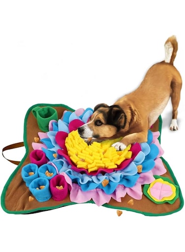 Pet Snuffle Mat for Dogs &ndash; Interactive Treat Game for Boredom and Anxiety Relief, Enrichment Feeding Mat to Encourage Natural Foraging Skills and Mental Stimulation
