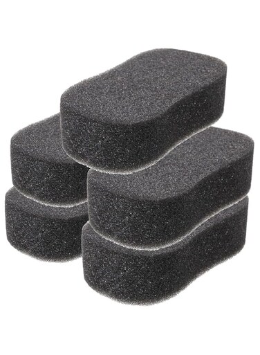 Yardwe 5Pcs Horse Sponge Scrubber Massager Horse Grooming Brush Kit Sponge Brushes for Horse Cleaning, Washing, and Bathing, Black