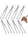 Pack Serving Tongs, Kitchen Tongs, Buffet Tongs, Stainless Steel Food Tong, Appetizer Tongs, Versatile and Durable, Dishwasher Safe, for Serving Food, Parties and Holiday, 9.45 Inch