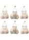 Lomeshow 6pcs Reusable Hanging Storage Mesh Bags Durable &amp; Strong Fruit and Vegetable Mesh Bags/Pulling resistance Storage Tote Bags for Potatoes, Onions or Garbage Bag-Clear
