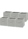 Simple Houseware 6 Pack - Foldable Cube Storage Bin, Grey