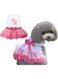 Dog Dress Luxury Puppy Skirt Dog Clothes Princess Dresses Wedding Evening Dress Tutu Skirt Red Lips Bowknot Dress for Small Dog Girl (Red, XL)