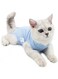 Postoperative Cat Surgical Recovery Clothes, Abdominal Wounds, L Soft Velcro Collar, Blue