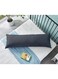 Linen Klub Krude Long Body Pillow 1pc, Fabric: 100% Polyester 85 GSM Microfiber 1 cm Stripe Super Soft, Filling: 1300 gm Hollow Fiber Comfort, Breathable &amp; Ultra Soft , Size: 45 x 120 cm, Color: Dark Grey