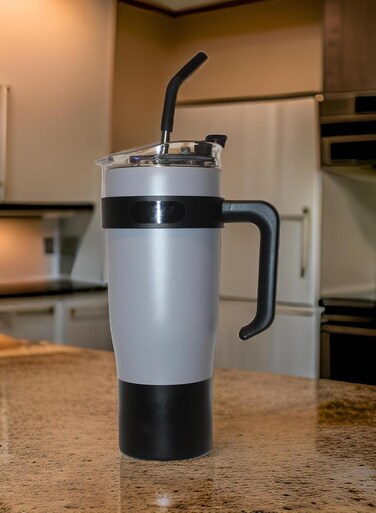NEW ARRIVALS Tumbler with Straw 40oz - Triple Wall Vacuum Insulated Tumbler - Insulated Smoothie Cup - Stainless Steel Tumbler - Reusable Tumbler with Lid - Powder Graphite - Premium Quality (Grey)