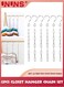 6 Piece Stainless Steel Hanger Chain,Space Saving Hanger,Closet Organizer and Storage,Great For Shirts Pants Dress Coat,College Dorm Room Essentials Wardrobe Chain