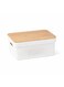 10L Infinity Storage Container with Bamboo Lid - Large Ventilated Plastic Storage Box with Wooden Top - Multipurpose Organizer for Kitchen Pantry, Clothes, Toys, Laundry, Stackable Basket