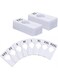 Vantasii 40 Pieces Rectangle White Plastic Wardrobe Size Dividers Preprinted in 8 Sizes XXS, XS, S, M, L, XL, XXL, XXXL (2.5" x 5", Inner Diameter 1.38")