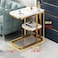 Home Side Tables for Small Spaces, Couch Arm Tray Table for Living Room, Bed, Sofa. End Table Anti-Rust waterproof End Table Anti-Rust waterproof (white gold)