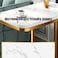Home Side Tables for Small Spaces, Couch Arm Tray Table for Living Room, Bed, Sofa. End Table Anti-Rust waterproof End Table Anti-Rust waterproof (white gold)
