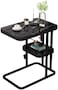 Home Side Tables for Small Spaces, Couch Arm Tray Table for Living Room, Bed, Sofa. End Table Anti-Rust waterproof End Table Anti-Rust waterproof (Black)