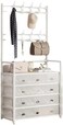 Entryway Shoe Rack with Coat Rack 5 Tier Shoe Stand Orqanizer for Bedroom