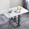Generic Modern Folding Dining Table, Extendable Drop Leaf Folding Table, Multifunction Expandable, Steel Frame Structure, Easily Bear 400 Kg/880 Lb, White