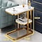 Generic Sofa Side Table, Safe Rounded Corner Design, Living Room Side Cabinet, End Table Anti-Rust Waterproof, White