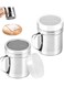 Pcs Stainless Steel Fine Mesh Shaker Powder Cans with Plastic Lid, for Powder Sugar Cinnamon Cocoa Pepper Coffee Flour Salt