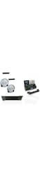 KLEEZ Pan Lid Holders &ndash; Set of 4, Cupboard Storage Rack, Adhesive Mount, Space-Saving Organizer for Kitchen Cabinets, Black