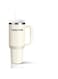TBSITNS Car Mug,Tumbler with Handle &amp; Straw 40 oz Twist On 3-Way Lid Cupholder Compatible for Travel Insulated Stainless Steel Cup BPA-Free(304 Stainless Steel 40oz White)