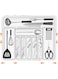 Necomi Larger Cutlery Drawer Organiser with 9 Compartments, 3-sided Expandable Kitchen Drawer Organiser, Non-Slip Utensil Drawer Organiser,Large Drawer Organizer for Spoons, Forks and Knives (White)