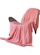 Warm Rose Red Cotton Knitted Blanket 127x172cm