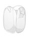 ALMEKAQUZ Dirty Laundry Basket with Large Foldable Mesh Fabric Laundry Bag for Laundry Room Dorm Wardrobe Storage Room Also Portable for Travel, White 2 PCS