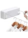 Retractable Clothesline , Indoor Outdoor Wall Mounted Clothes Dryer Rope Clothing Retracting Adjustable Stainless Steel Line, 13.8 Feet, Double line, white