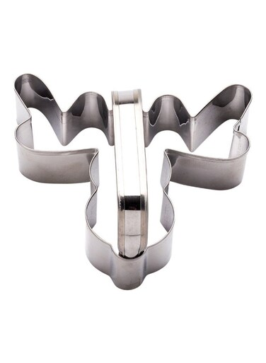 4 x 2.75 Inch Reindeer Cookie Cutter, 1 Corrosion-Resistant Winter Cookie Cutter - With Handle, Dishwashable, Metal Christmas Ornament Cookie Cutter, For Desserts And Treats,