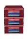 Kuber Industries 3 Piece Non Woven Saree Cover Set, Maroon (46 cm X 35 cm X 22 cm), Standard