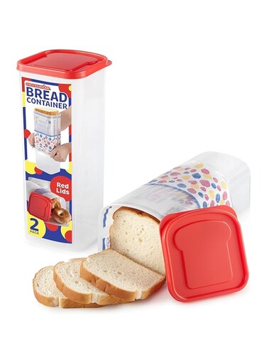 1 Pcs Bread Boxes for Kitchen Counter Airtight, Fresh Bread Storage Container, Clear Sandwich Bread Saver, Bread Holder - Bread Bin for Bun, Bagel, and Bread Loaf, Plastic Bread Box
