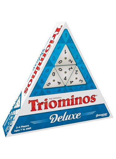Goliath Pressman Tri-Ominos - Deluxe Edition Triangular Tiles with Brass Spinners, 5